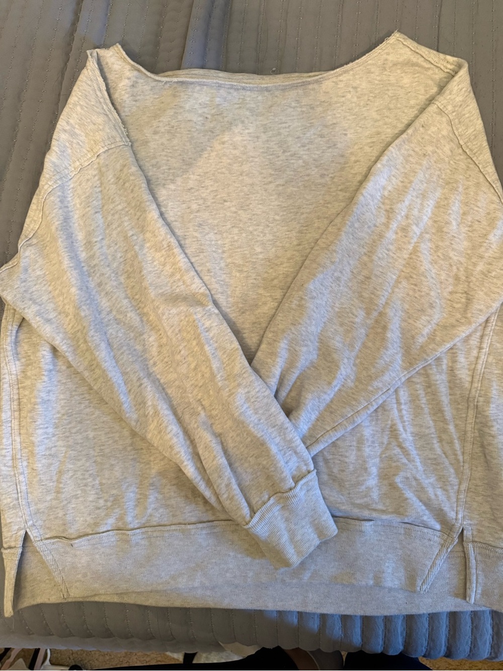 Hollister Off-the-Shoulder Light Gray Sweater